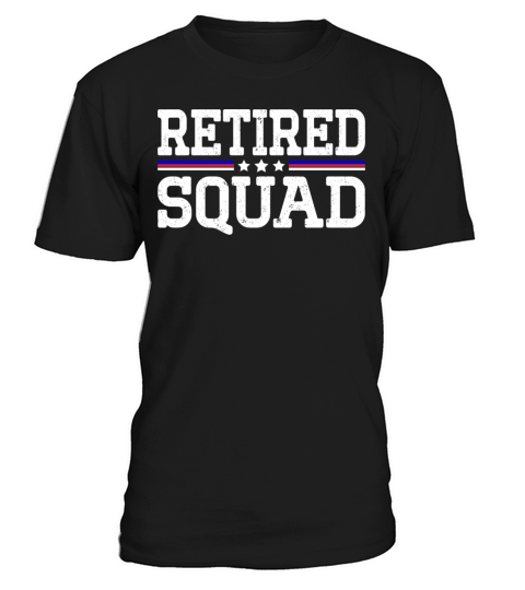Retirement Patriotic US Flag Retired Squad T-Shirt Unisex