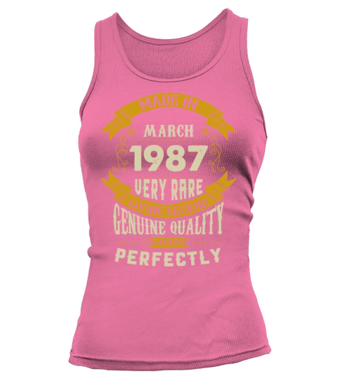 March 1987 Vintage Birthday Present Tank top Woman