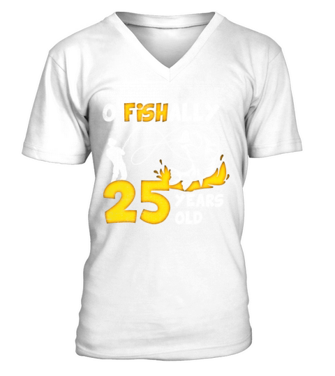 25th Birthday Fishing 1978 Vintage Fisherman Angle V-Neck T-shirt