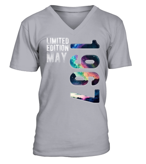 Limited Edition 1967 May Birthday Polar Lights V-Neck T-shirt