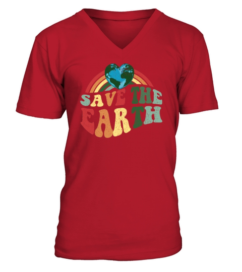 Save the Earth - Earth Day Celebration Vintage V-Neck T-shirt