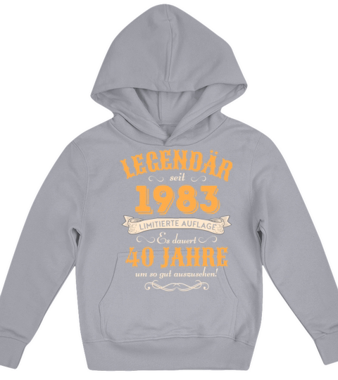 40th Birthday Vintage 1983 Kids Hoodie