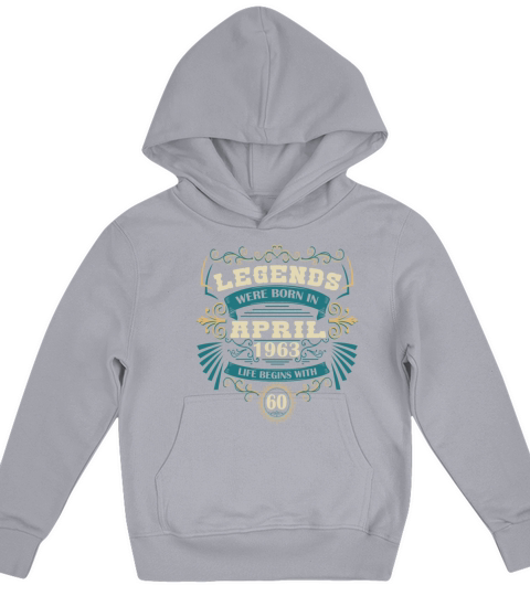 April 1963 Birthday Vintage Sayings Kids Hoodie