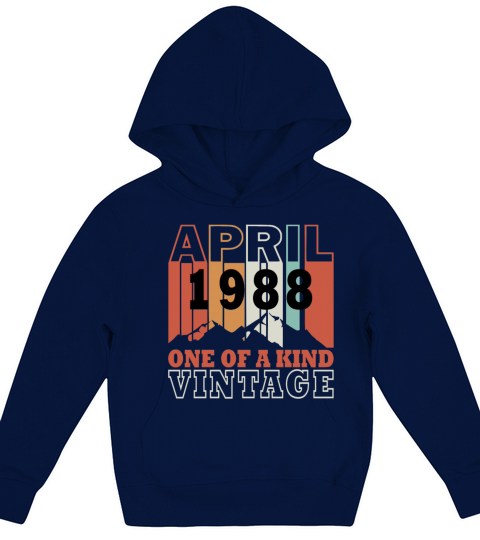Born April 1988 Vintage Kids Hoodie
