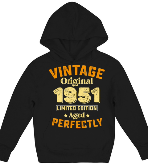 Limited Vintage Original 1951 Aged Edition Kids Hoodie