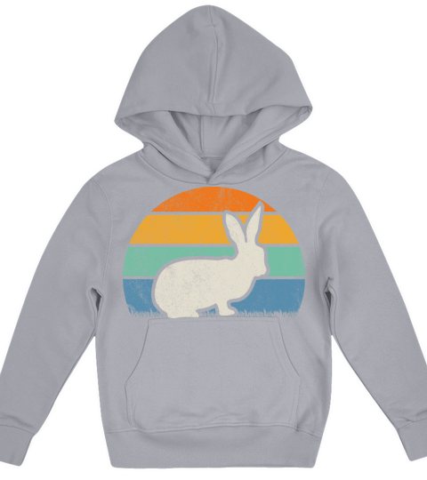 Retro Vintage Rabbit Bunnies Hare Bunny Rabbits Kids Hoodie