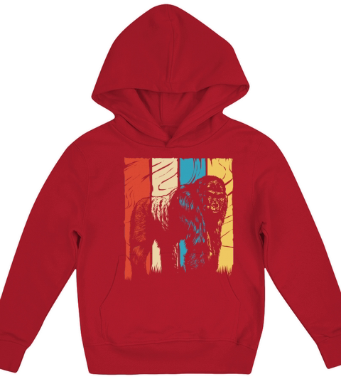 Retro Wild Animal Grunge Style Gorilla For Men Kids Hoodie