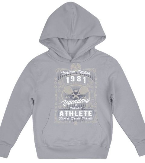 Vintage 1981 Tennis Birthday Gift Sport Hobby Kids Hoodie