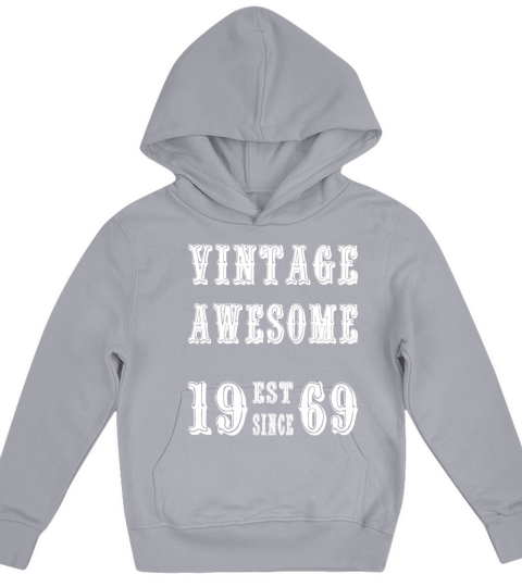Vintage Awesome Est Since 1969 Birthday Kids Hoodie