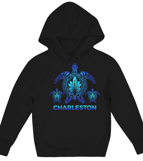 Vintage Charleston South Carolina Turtle Souvenirs Kids Hoodie