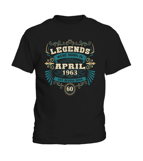 April 1963 Birthday Vintage Sayings Kids T-Shirt