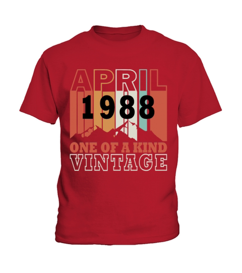 Born April 1988 Vintage Kids T-Shirt