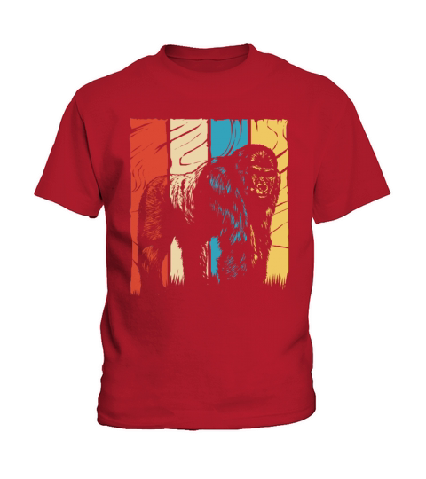 Retro Wild Animal Grunge Style Gorilla For Men Kids T-Shirt