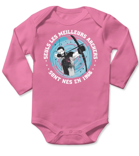 French Archer born 1966 Vintage Birthday Long Sleeve Baby One-Piece