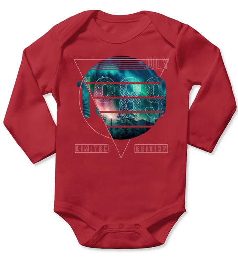Limited Edition 1989 March Birthday Polar Lights Long Sleeve Baby One-Piece