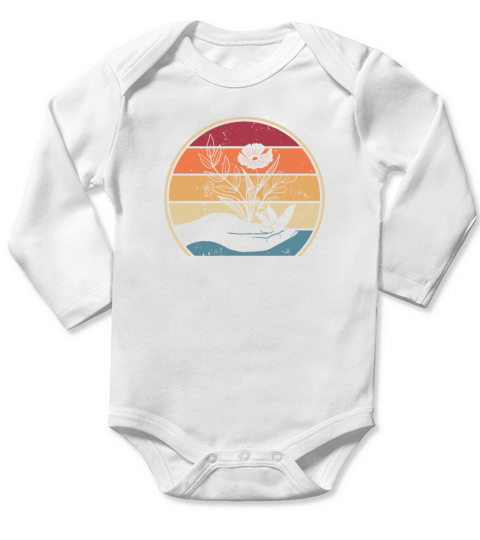 Retro Gardener Horticulture Ideas Professional Long Sleeve Baby One-Piece