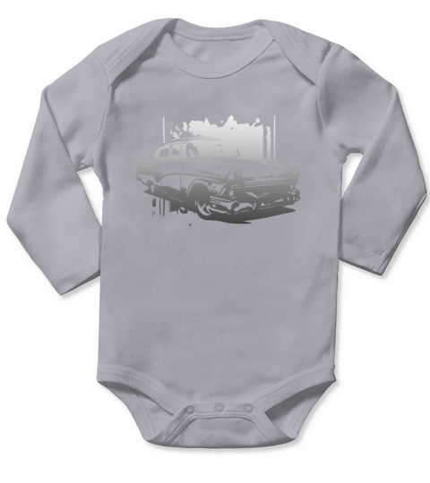 Vintage Cars Long Sleeve Baby One-Piece