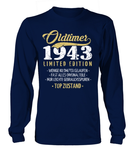 80th Birthday Vintage 1943 Long sleeved Unisex