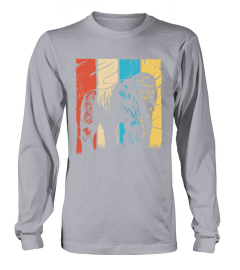 Retro Wild Animal Grunge Style Gorilla For Men Long sleeved Unisex