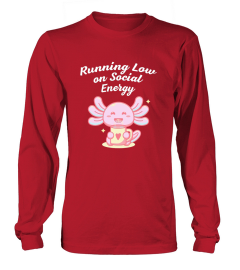 Running Low on Social Energy Funny Introvert Humor Long sleeved Unisex