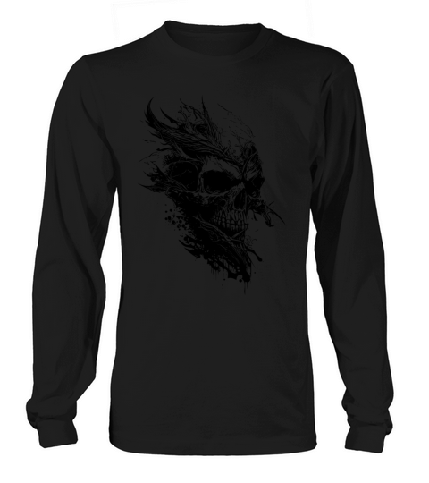 Vintage Creepy Tattoo Skull Long sleeved Unisex