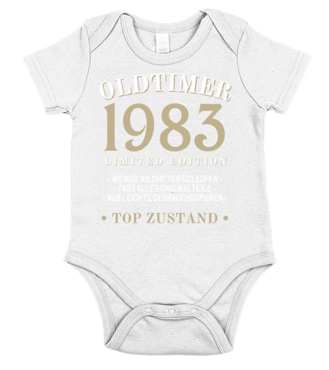 40th Birthday Vintage 1983 Short Sleeve Baby One-Piece