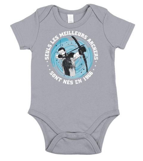 French Archer born 1966 Vintage Birthday Short Sleeve Baby One-Piece