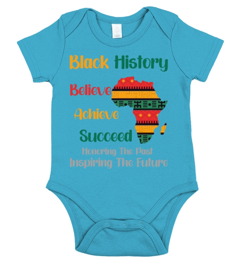 Honoring Past Inspiring Future Black History Month Short Sleeve Baby One-Piece