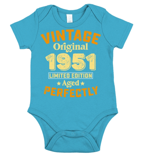 Limited Vintage Original 1951 Aged Edition Short Sleeve Baby One-Piece