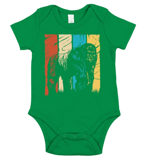 Retro Wild Animal Grunge Style Gorilla For Men Short Sleeve Baby One-Piece