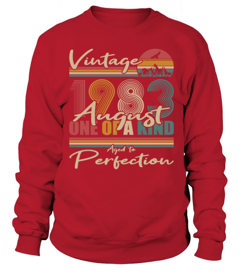 40th birthday august 1983 vintage 1983 Sweatshirt Unisex