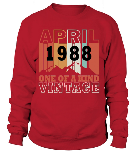 Born April 1988 Vintage Sweatshirt Unisex