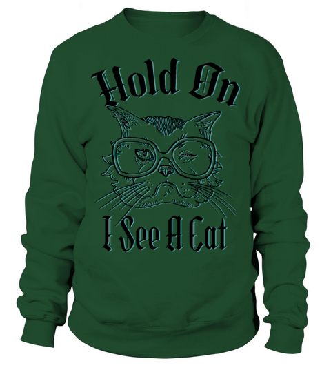 Hold On I See A Cat Vintage Cat Mom Kitten Sweatshirt Unisex