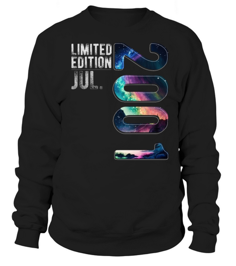 Limited Edition 2001 July Birthday Polar Lights Sweatshirt Unisex