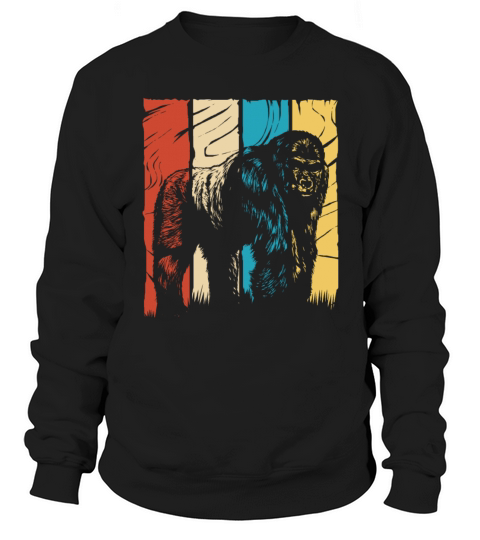 Retro Wild Animal Grunge Style Gorilla For Men Sweatshirt Unisex