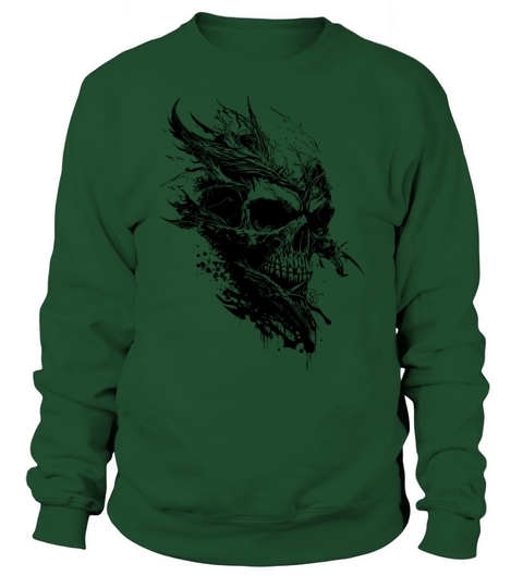 Vintage Creepy Tattoo Skull Sweatshirt Unisex