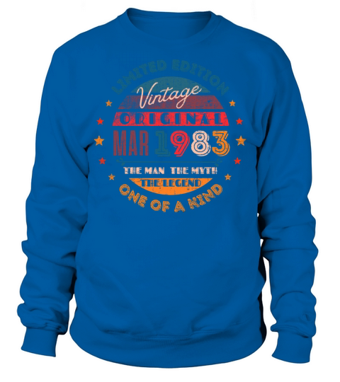 Vintage Original March 1983 Sweatshirt Unisex