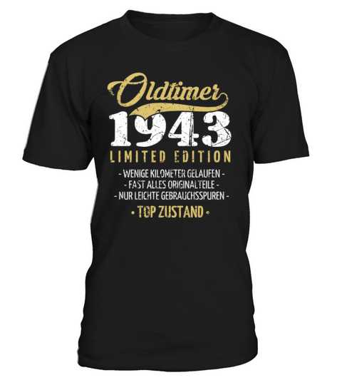 80th Birthday Vintage 1943 T-Shirt Unisex