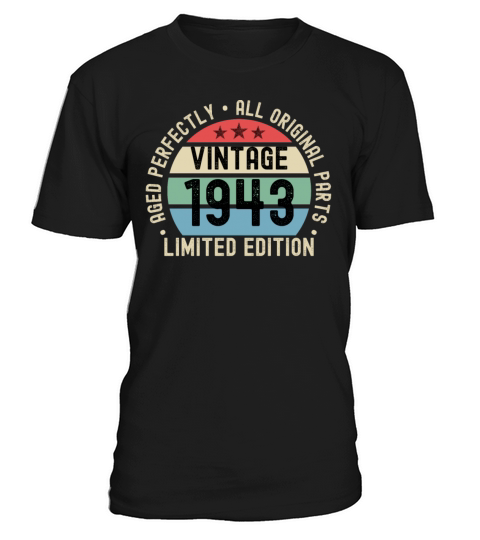 80th Birthday Vintage 1943 T-Shirt Unisex