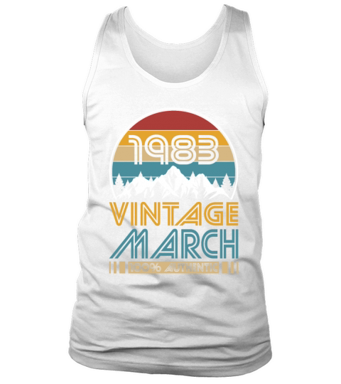 40th birthday march 1983 vintage 1983 Tank Top Unisex
