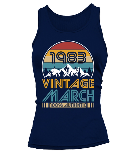 40th birthday march 1983 vintage 1983 Tank top Woman