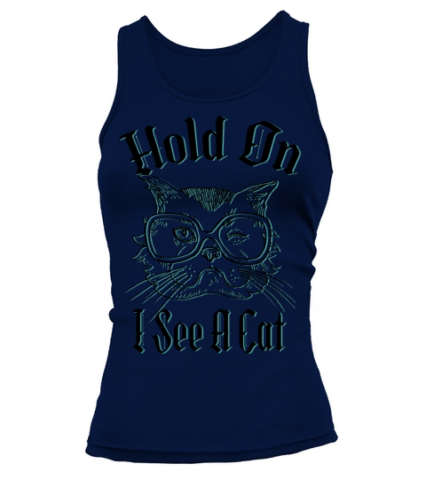 Hold On I See A Cat Vintage Cat Mom Kitten Tank top Woman