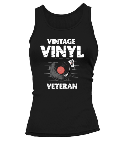 Vintage Vinyl Veteran Audiophile Music Lover Tank top Woman