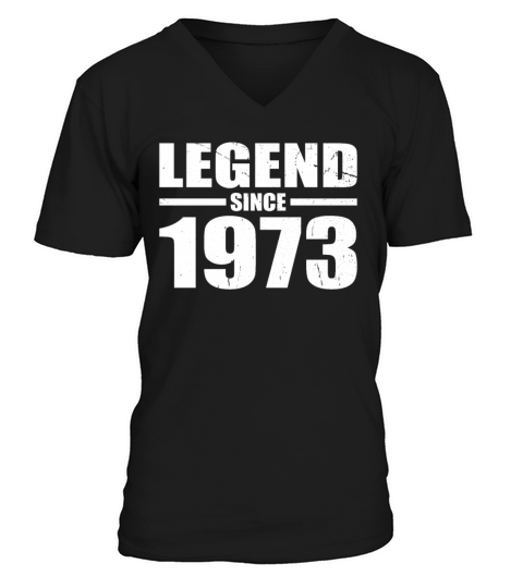 50th birthday vintage 1973 legend since 1973 V-Neck T-shirt