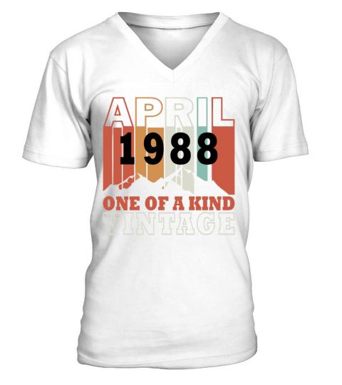 Born April 1988 Vintage V-Neck T-shirt