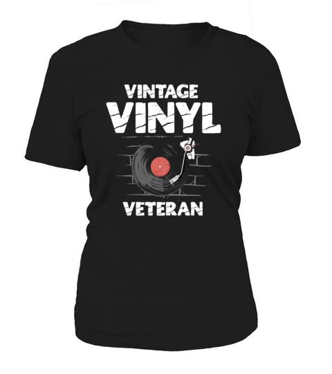 Vintage Vinyl Veteran Audiophile Music Lover Women's T-Shirt