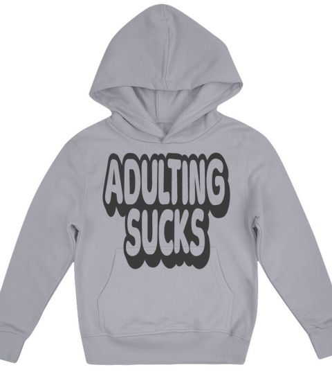 Adulting Sucks Vintage Quote Kids Hoodie