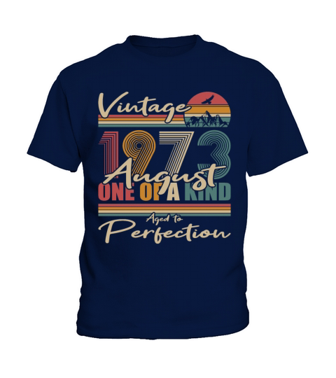 50th birthday august 1973 vintage 1973 Kids T-Shirt