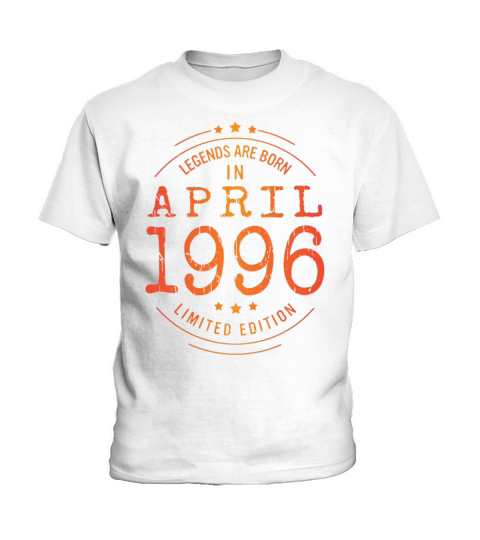 Birthday April 1996 Limited Edition Vintage Legend Kids T-Shirt