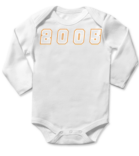 2005 Year Number Long Sleeve Baby One-Piece